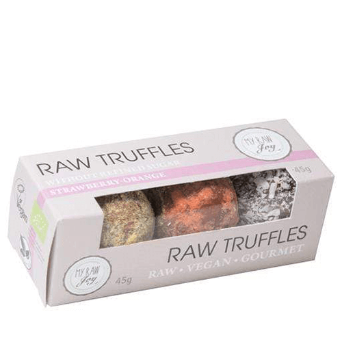 Raw Gourmet Trüffel- Erdbeer-Orangen-Mix in Box
